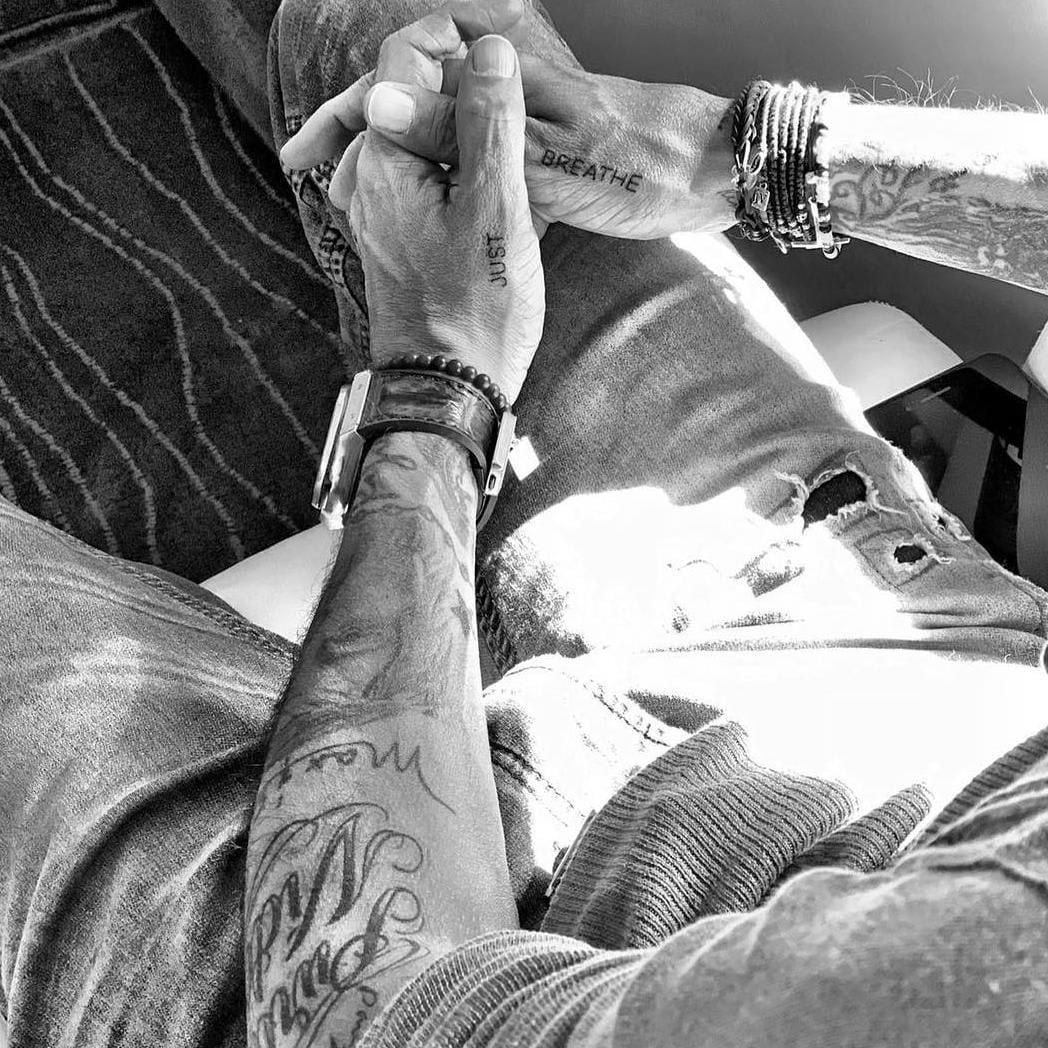 Marc Anthony, tattoos on display