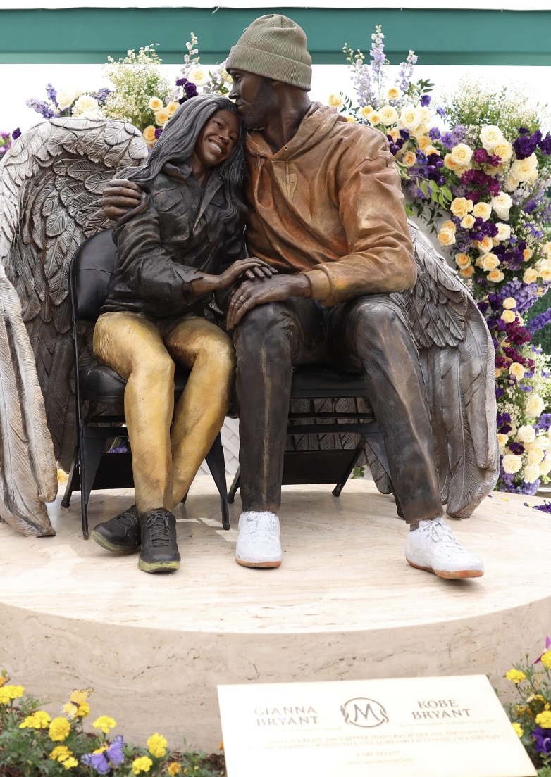 The Gigi and Kobe Bryant statue