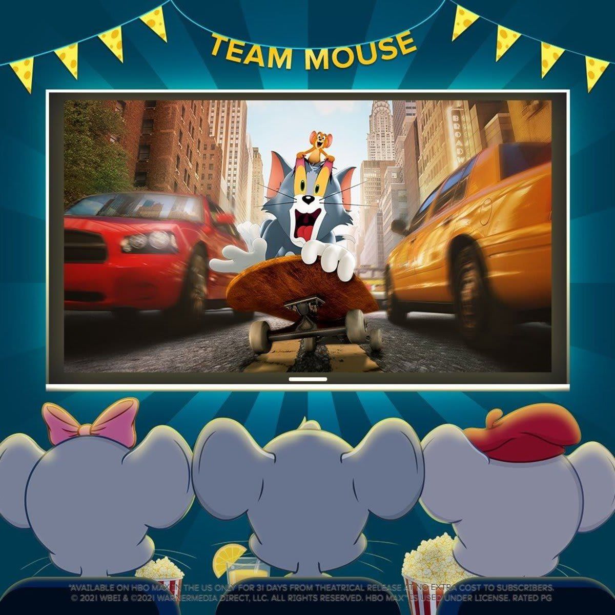 If you’re on Team Mouse, you’ll want to see #TomAndJerryMovie in theaters and streaming exclusively on @HBOMax * this Friday.