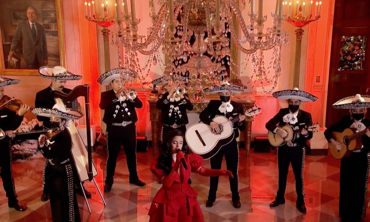 Camila Cabello performs at the White House Christmas special with Mariachi Herencia de México