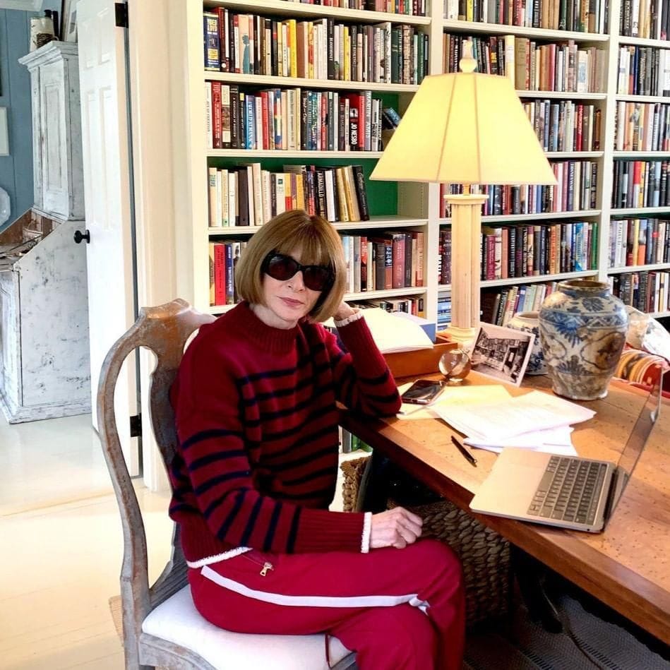 Vogue's editor Anna Wintour in her home at the Hamptons