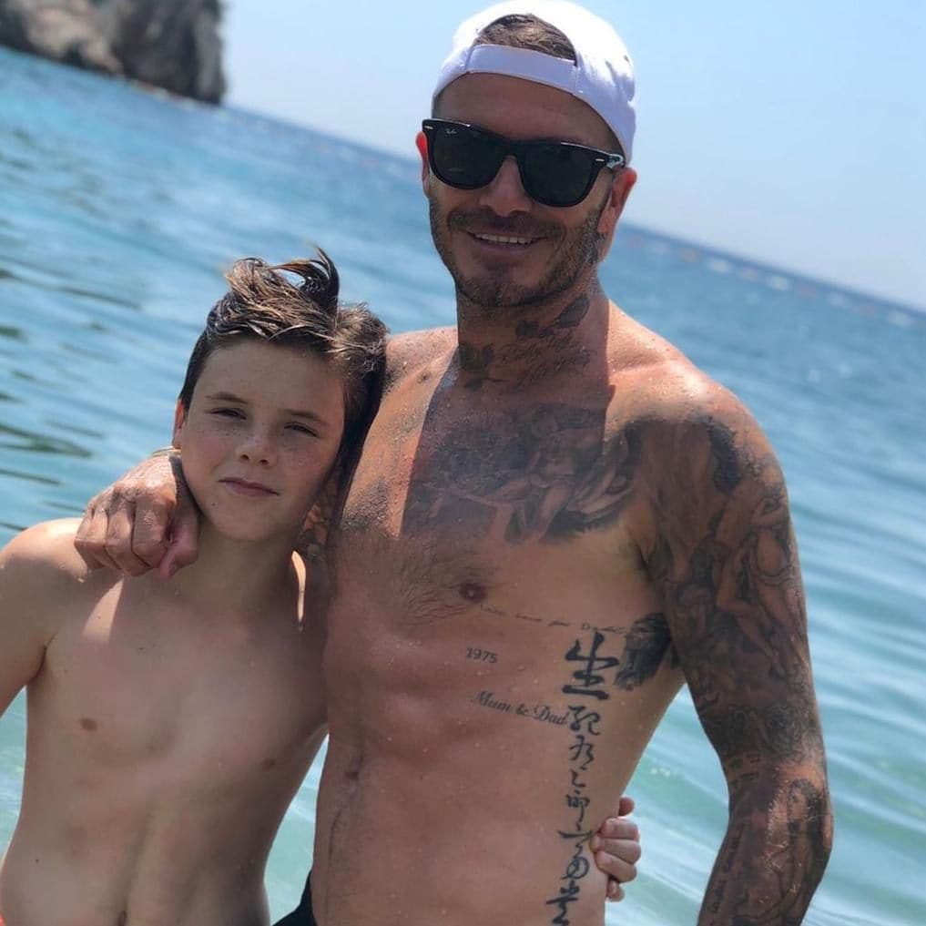 David Beckham birthday shout out for son