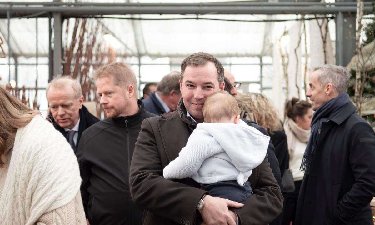 Ahead of his first Christmas, Prince Francois got into the holiday spirit with his family at the Kraizbierg Foundation's "Winter Wonderland."