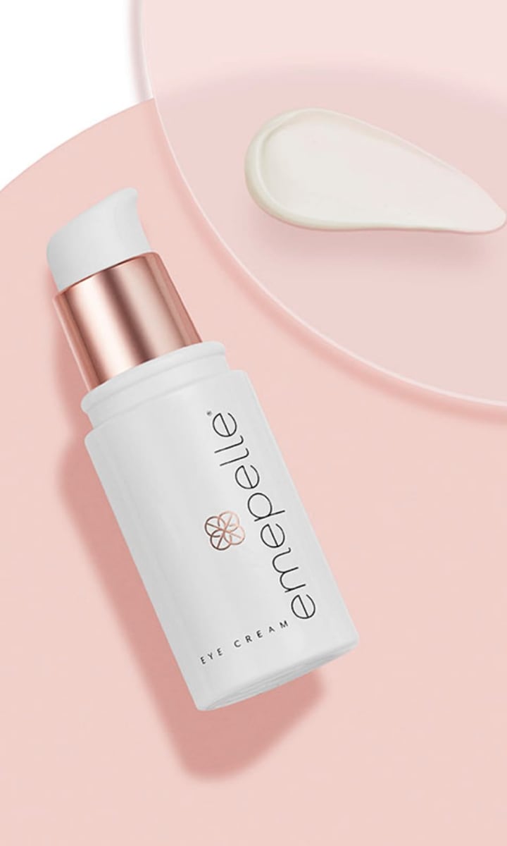 Emepelle Eye Cream is a firming, nourishing and rejuvenating eye cream that helps reduce the appearance of fine lines and wrinkles, under eye puffiness and dark circles.