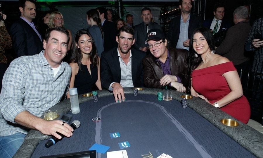 February 5: Michael and Nicole Phelps took a try at the BBO Poker Tables during the 8th annual Big Game Big Give event hosted by The Giving Back Fund in Houston.
Photo: Jill Lotenberg