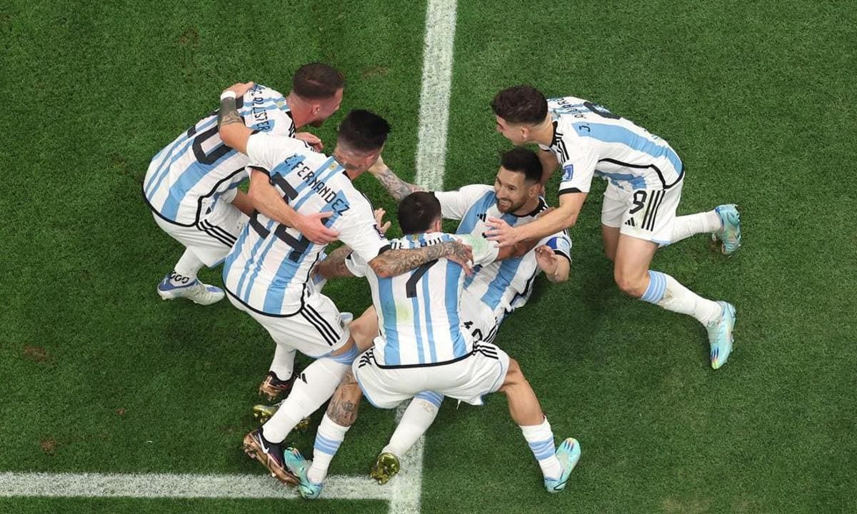 Triunfo de Argentina en el Mundial de Catar