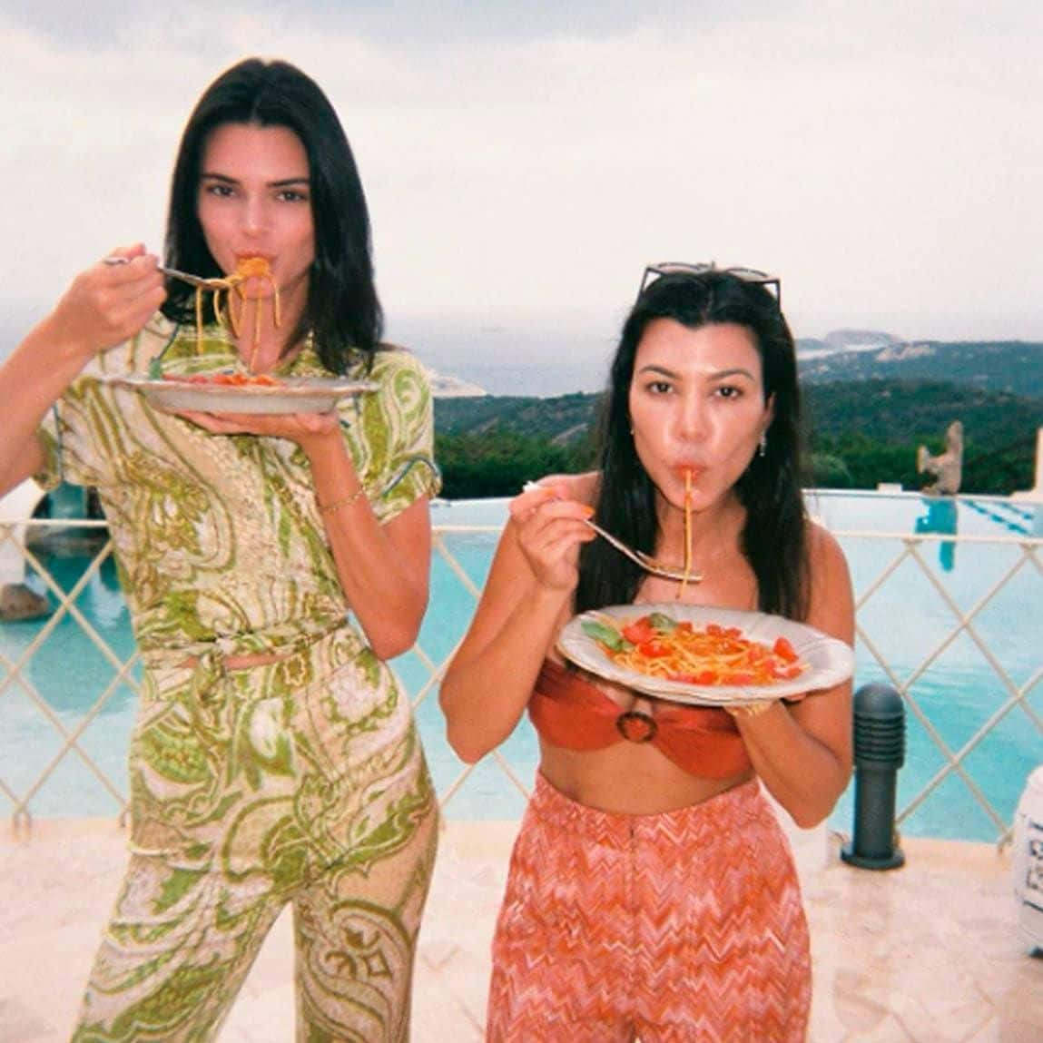 Kendall Kourtney pasta