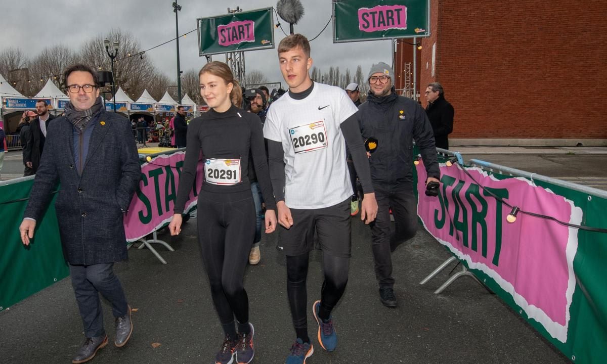 The Princess and Prince participated in the Warmathon Brussels sporting event