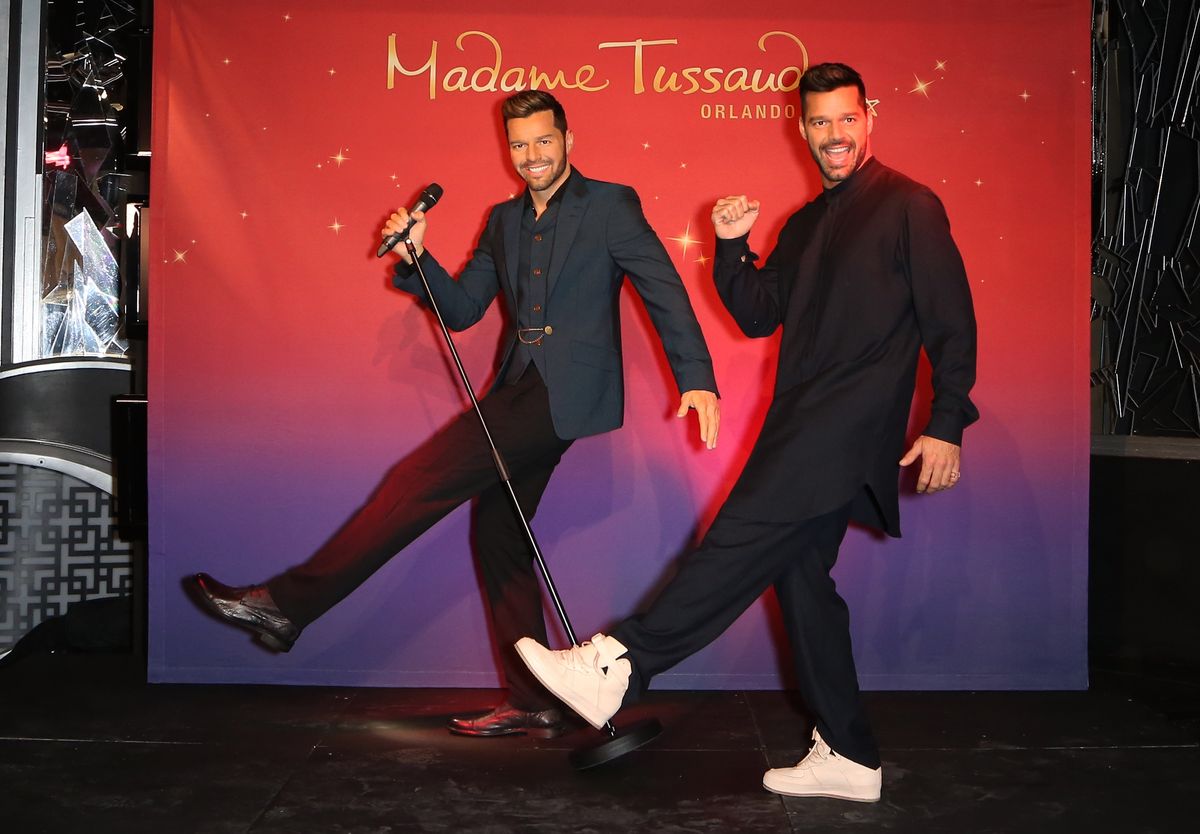 LAS VEGAS, NV - NOVEMBER 19:  Singer Ricky Martin (R) unveils his brand new figure at Madame Tussauds Las Vegas on November 19, 2014 in Las Vegas, Nevada. The Figure will soon travel to Florida for the spring 2015 grand opening of Madame Tussauds Orlando.  (Photo by Gabe Ginsberg/Getty Images for Madame Tussauds) *** Local Caption *** Ricky Martin 