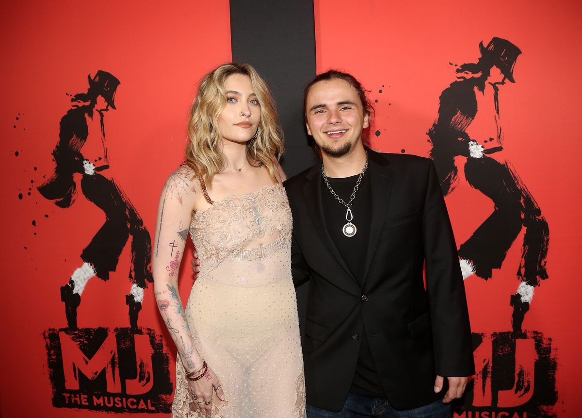 Paris Jackson and Prince Jackson pose at The MJ, The Michael Jackson Musical Celebrates the 2021-2022 Broadway Season 