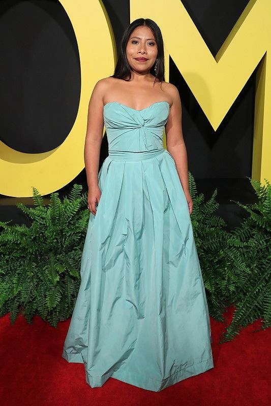 Yalitza Aparicio in mint green dress