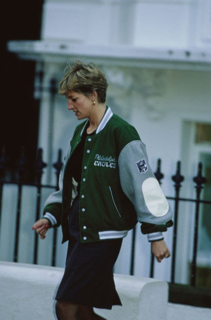 Princess Diana liked to wear her Philadelphia Eagles jacket while in England