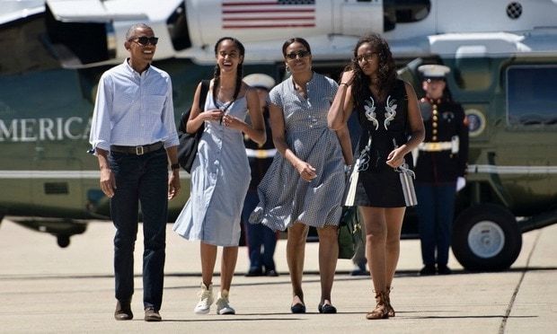 The Obama family will head to Palm Springs after the inauguration.
Photo: Brendan Smialowski/Getty Images