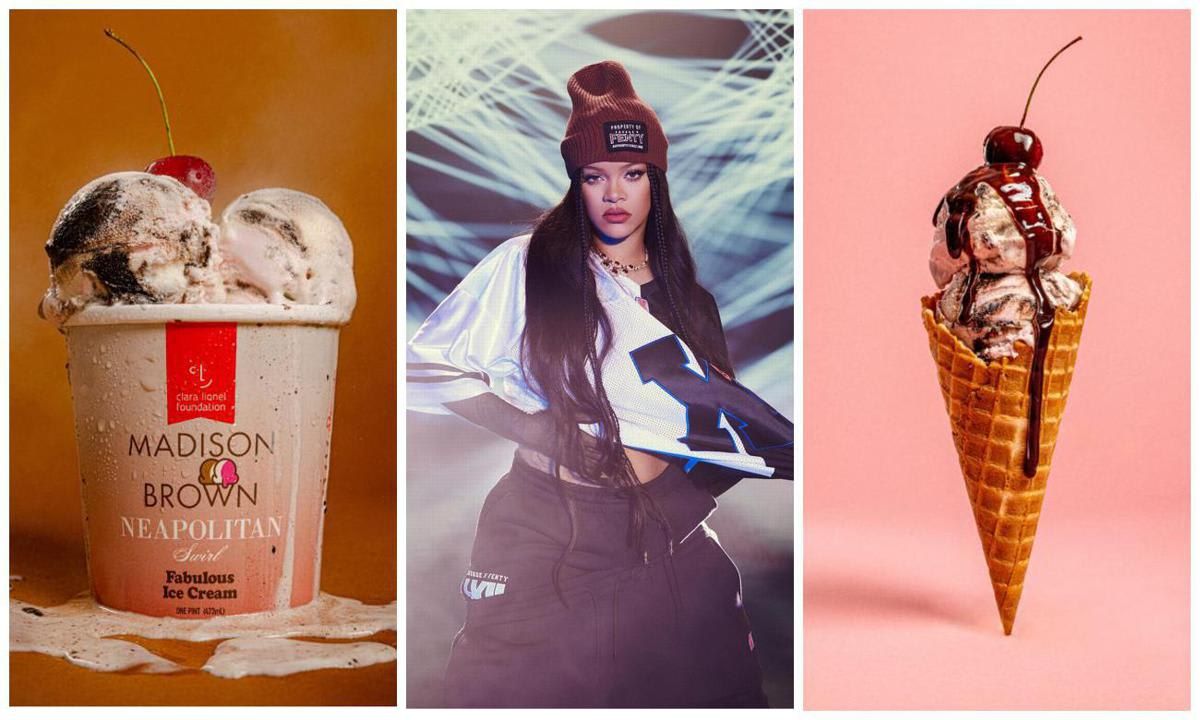 Rihanna's Madison Brown Ice Cream, Neapolitan Swirl