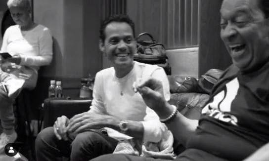 Marc Anthony during the Opus recording sessions