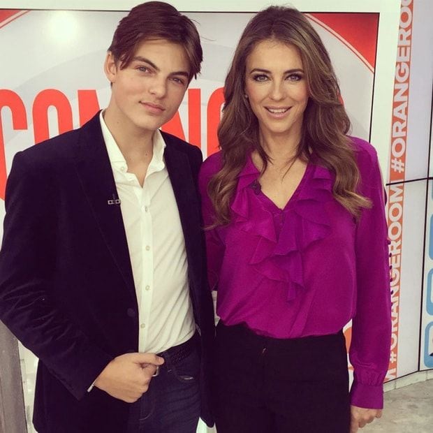 The teen guest stars on the third season of his mom's E! show.
Photo: Instagram/@elizabethhurley1