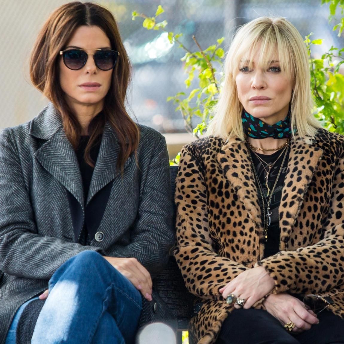 Sandra Bullock and Cate Blanchett filming Ocean's 8 in 2016