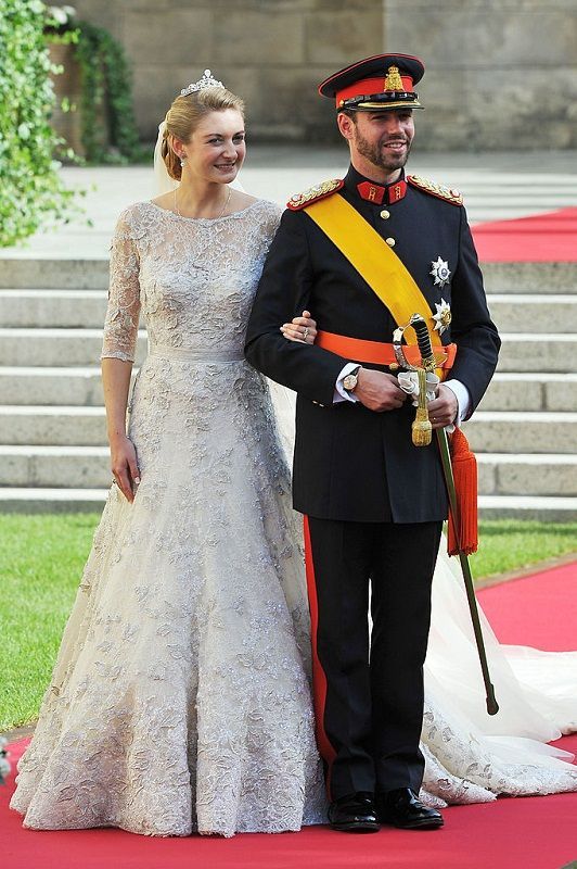 Stephanie of Luxembourg and her wedding dress