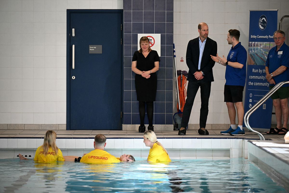 Prince William visited the Birtley Community Pool on Oct. 3