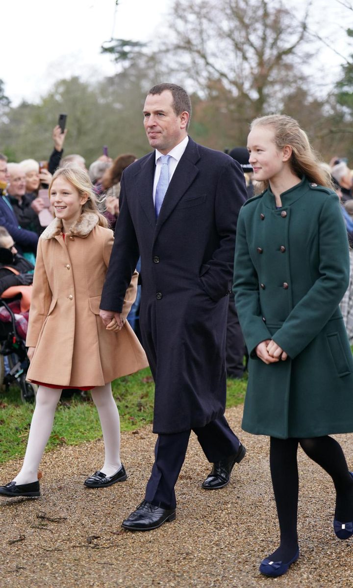 Peter Phillips with his daughters Isla and Savannah