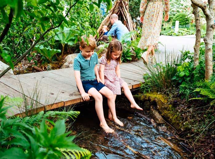 Cambridge children at the Chelsea Flower Show