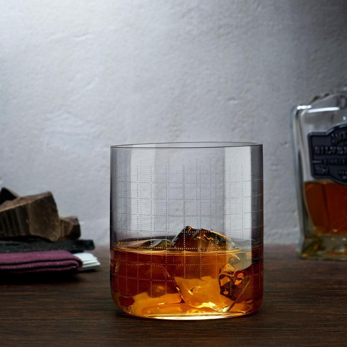 Finesse Grid Crystal Drinking Glasses