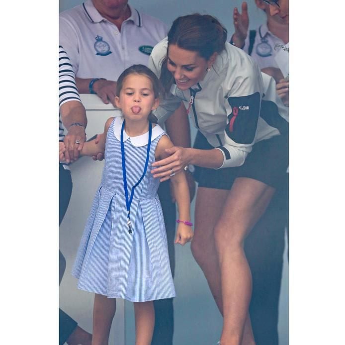 Princess Charlotte sticks tongue out at crowds, Kate Middleton's reaction is priceless