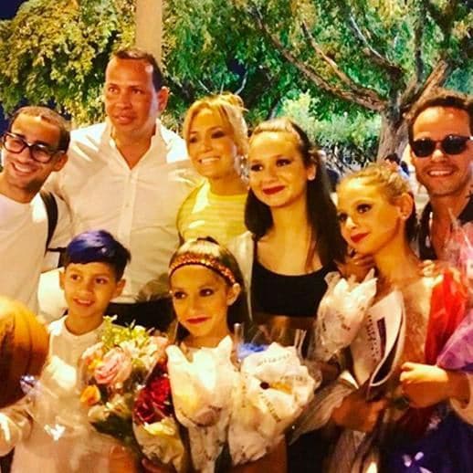 Jennifer Lopez, Marc Anthony y Alex Rodriguez