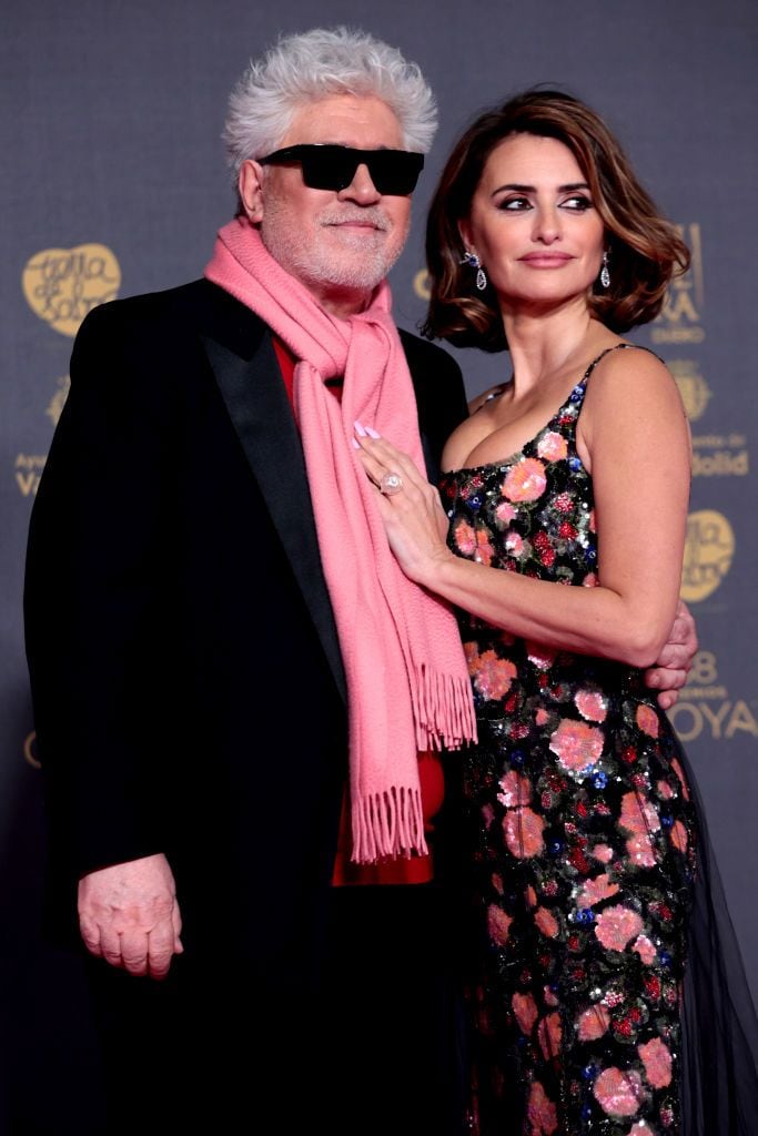 Actress Penelope Cruz and director Pedro Almodovar on the red carpet of Goya Awards. Characters on the Red Carpet of the Goya Awards 2024. Photo: Juan Carlos Rojas 