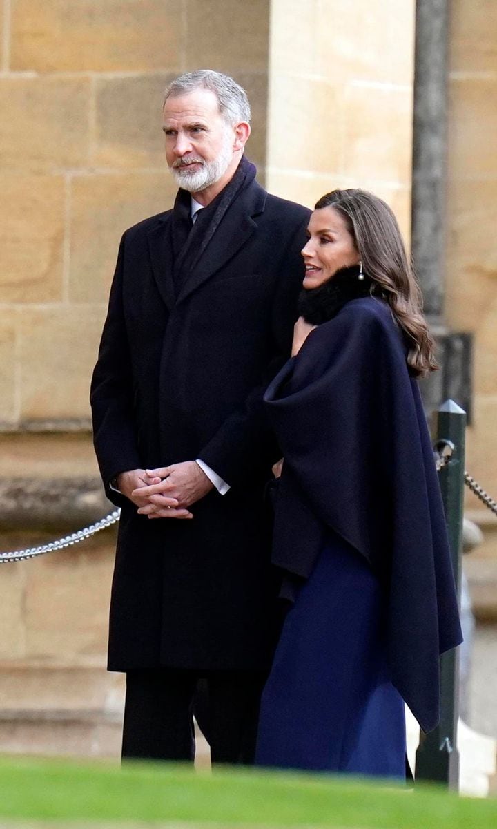 The late Greek King's nephew King Felipe of Spain and his wife Queen Letizia of Spain
