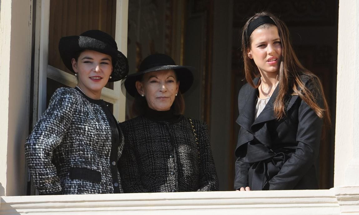 The late Baroness (center) was the niece of Prince Rainier III