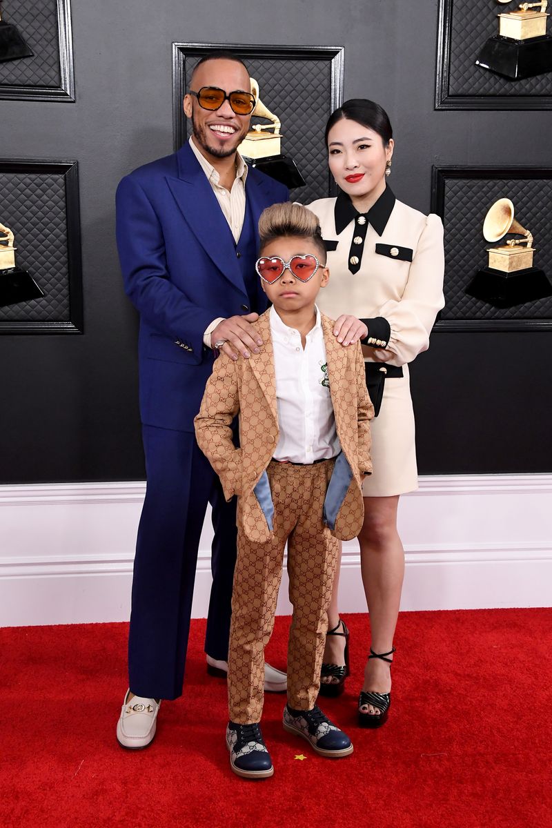 Anderson Paak, Soul Rasheed, and Jae Lin attend the 62nd Annual GRAMMY Awards at Staples Center on January 26, 2020