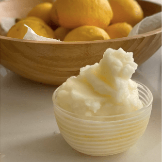Picture of homemade Lemon sorbet by Eva Longoria