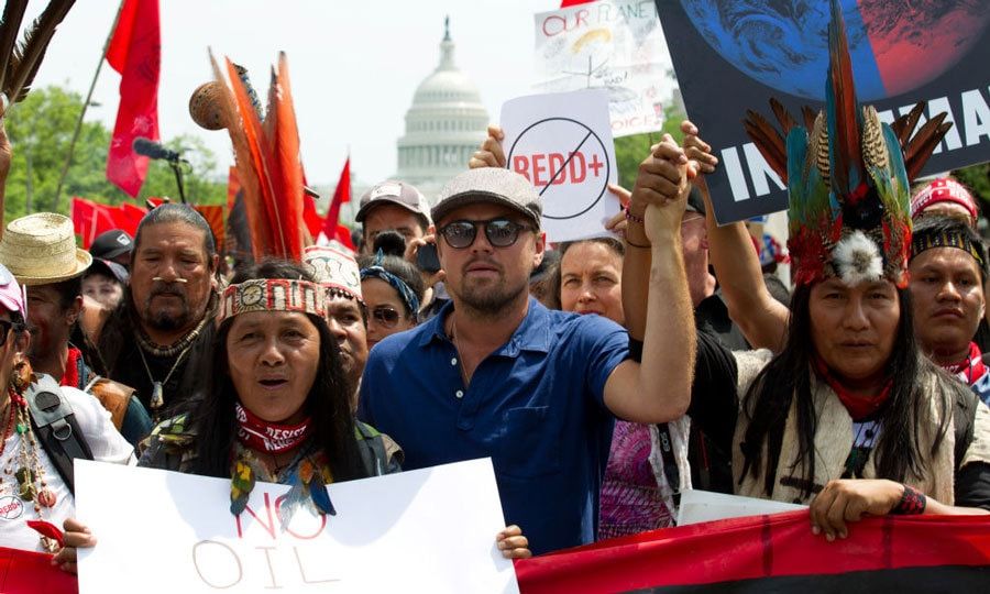 April 29: Leonardo DiCaprio was front and center during the People's Climate March in Washington, D.C. The actor and activist shared on Instagram, "Today's #ClimateMarch leaves me inspired and hopeful for our future on this planet. We must continue to work together and fight for #climatejustice. The time is now."
Photo: Getty Images