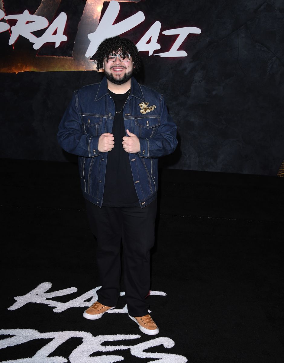 LOS ANGELES, CALIFORNIA - FEBRUARY 12: Rico Rodriguez arrive at the Netflix's "Cobra Kai" Series Finale Premiere Event  at The Egyptian Theatre Hollywood on February 12, 2025 in Los Angeles, California. (Photo by Steve Granitz/FilmMagic)