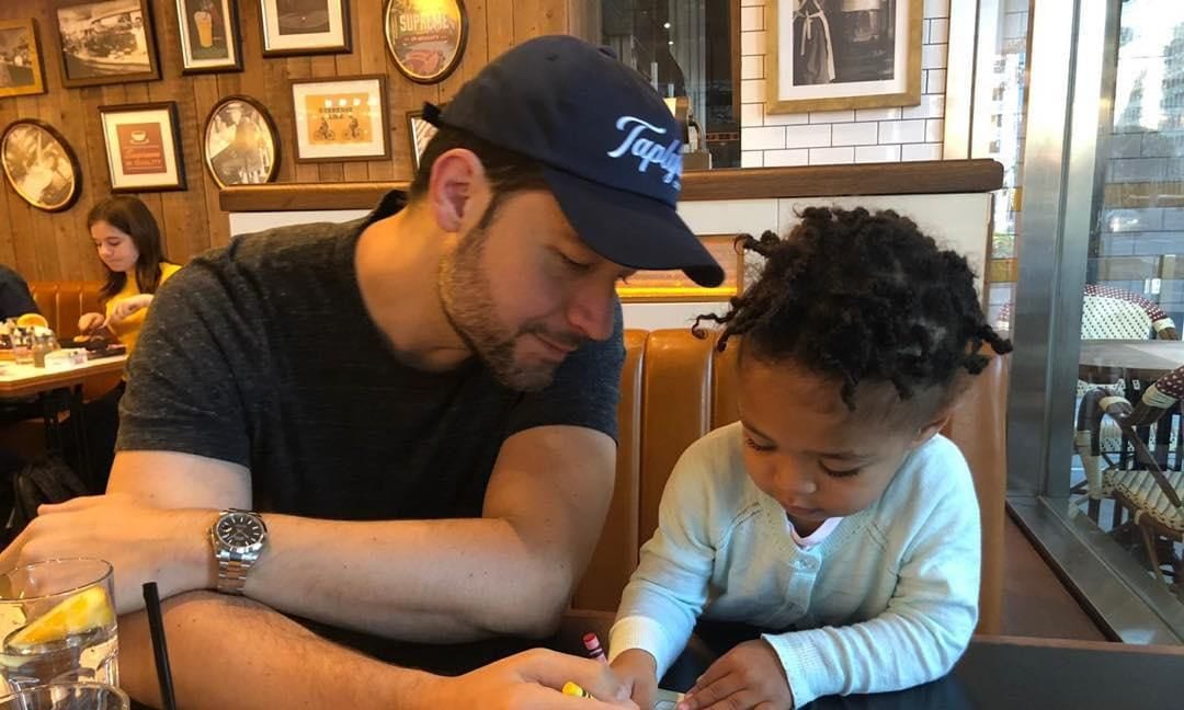 Olympia with dad Alexis Ohanian