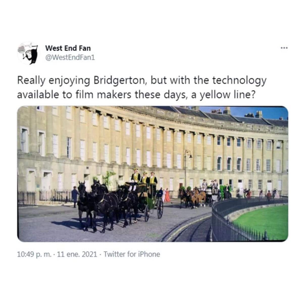 Bridgerton netflix series twitter comment