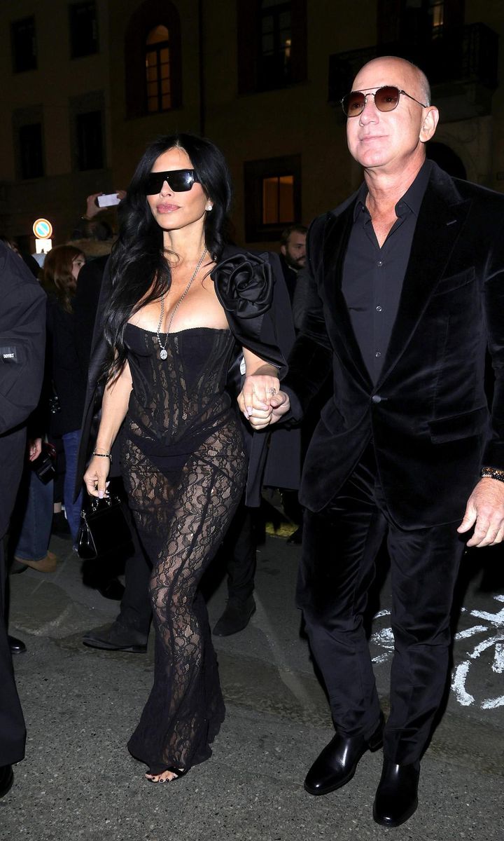 Lauren Sanchez and Jeff Bezos arrive at the Dolce&Gabbana