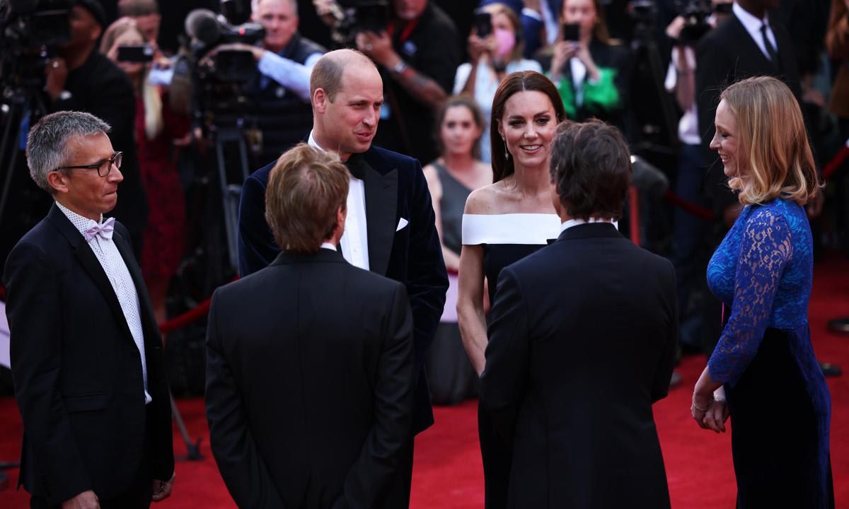 The royal couple met the film's star Tom Cruise at the premiere in London.
