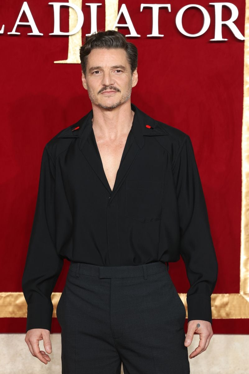 Pedro Pascal attends the "Gladiator II" Royal Film Performance and Global Premiere at Leicester Square on November 13, 2024 in London, England. (Photo by Neil Mockford/WireImage)