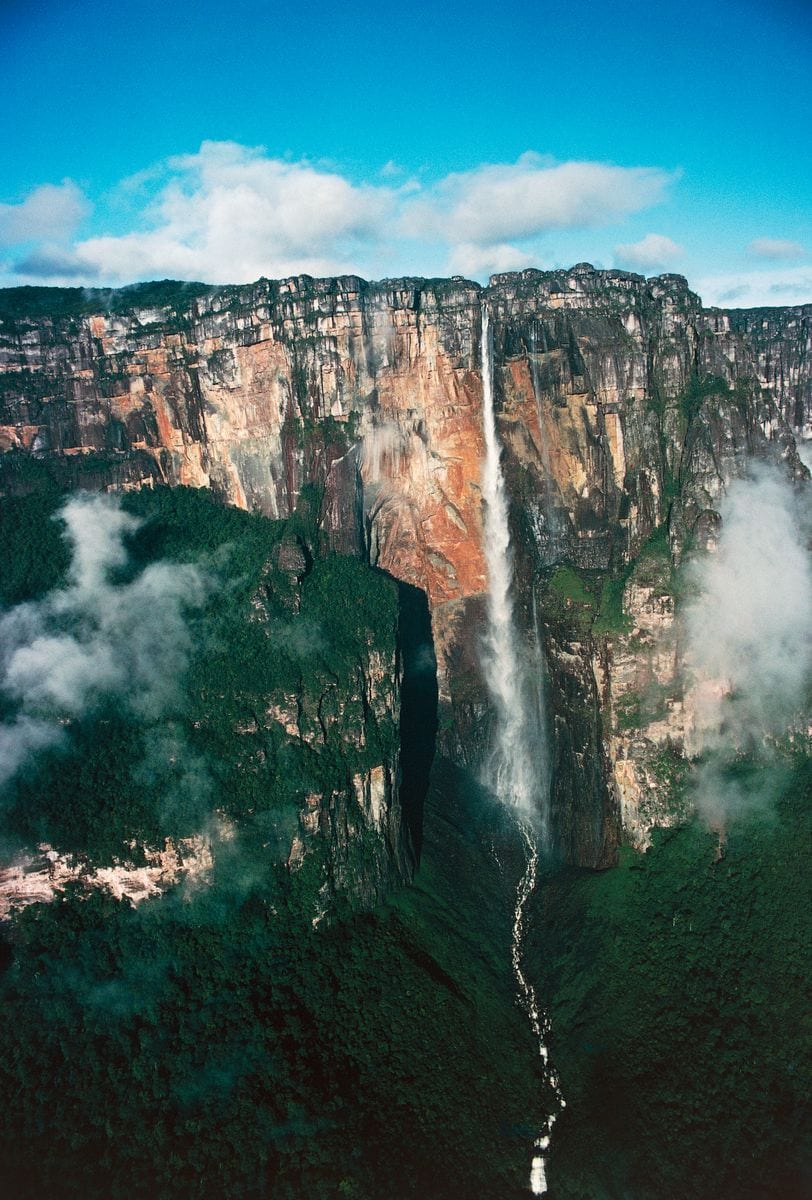 Angel Falls are located in Auyan Tepui, one of the most impressive tepui mountains in Canaima