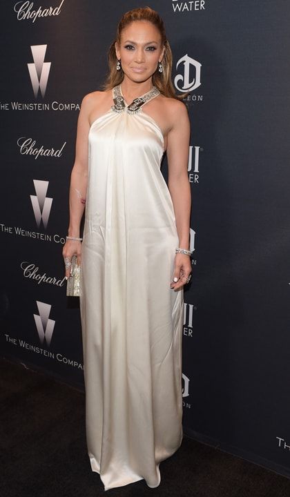 Jennifer Lopez white dress fashion