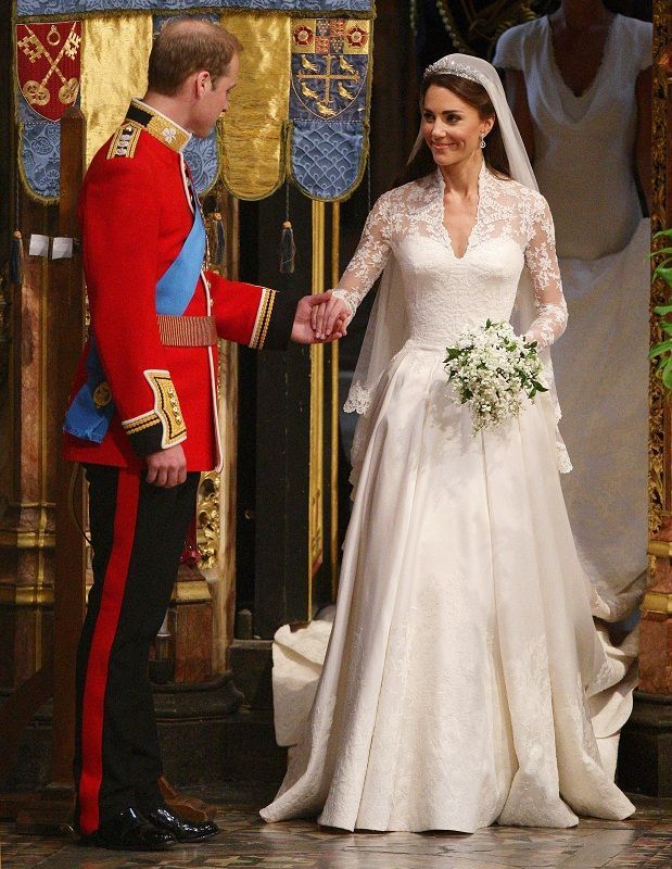 Kate Middleton and her wedding dress