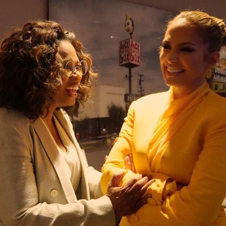 Jennifer Lopez and Oprah Winfrey during 2020 Vision Tour