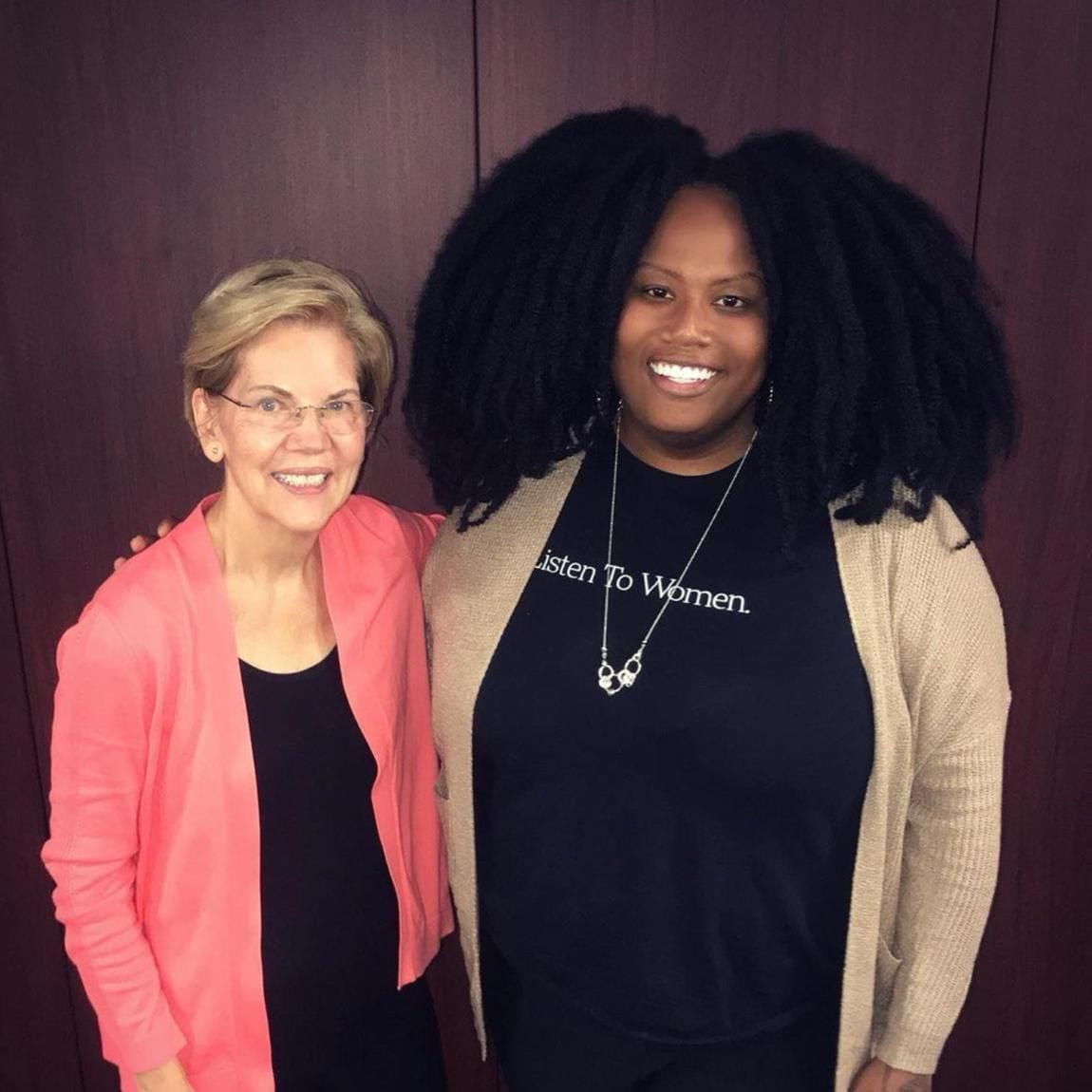 Ashlee Marie Preston with Elizabeth Warren