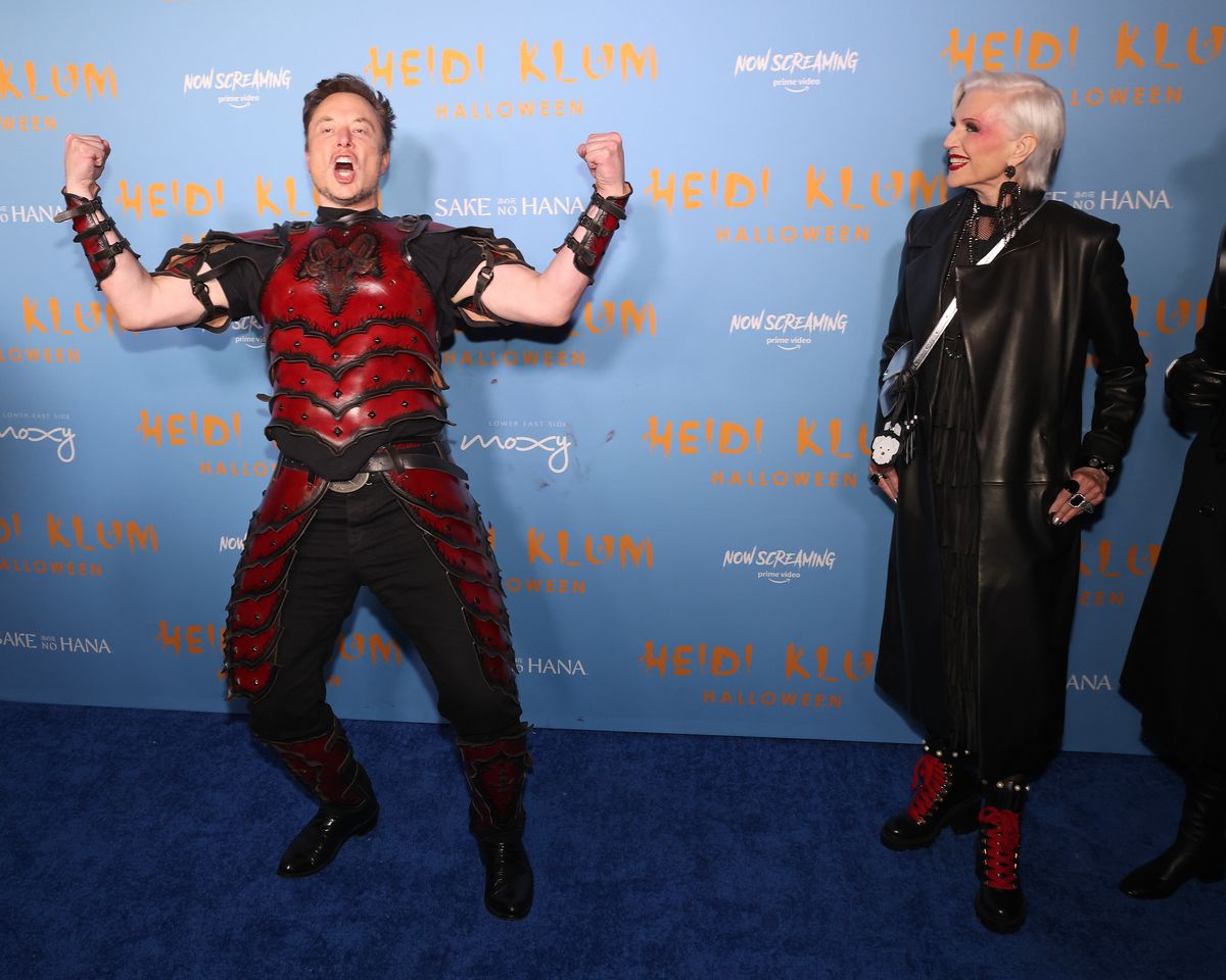 Elon and Maye Musk at Heidi Klum's 2022 Halloween Party