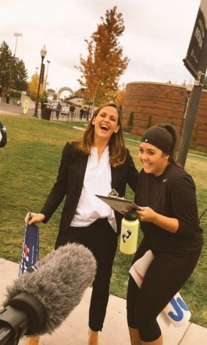 October 10: Jennifer Garner rocked the vote in support of Hillary Clinton and encouraged people to register ahead of the 2016 election in Reno, Nevada.
Photo: Twitter/@VictoriaRamos