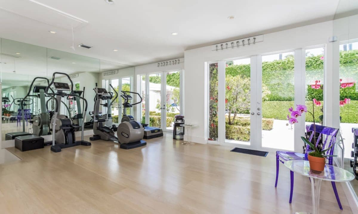 The gym at Shakira's Miami home