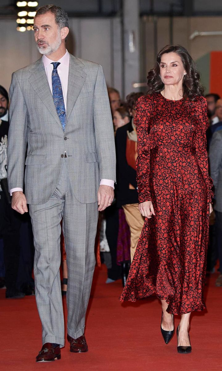 Queen Letizia and King Felipe visited the art fair on Feb. 27