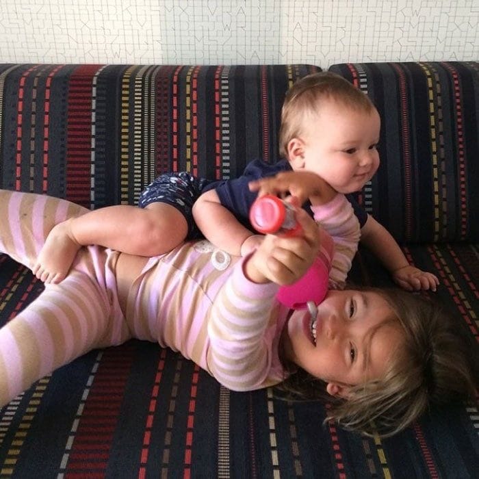 Arabella and Joseph enjoyed play time on the couch as mom snapped a pic captioned, "Sibling love."
<br>
Photo: Instagram/@ivankatrump